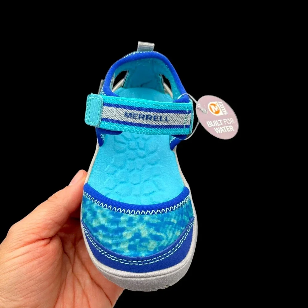 Merrell Baby Girls‎ Closed Toe Sandals Sz 5.5 Wide Aqua Turquoise Water Friendly